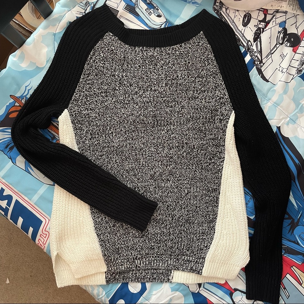 Express Color Block Sweater Small - image 2